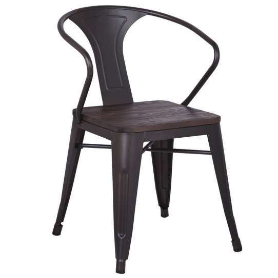 Steel Black Metal Frame Dinning Chairs